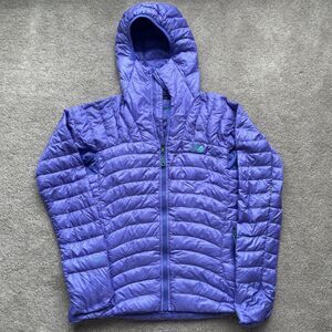 North Face Down Puffer Jacket Women Small 800 Purple Hooded Packable Lightweight